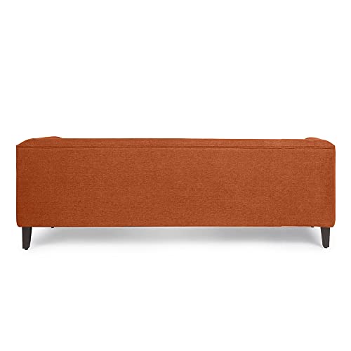 Image of Wakefit Miami Fabric Three Seater Sofa - (Brown, Terracotta)