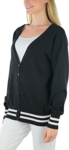 Image of ToBeInStyle Women's Long Sleeve Button Down V-Neck Cardigan
