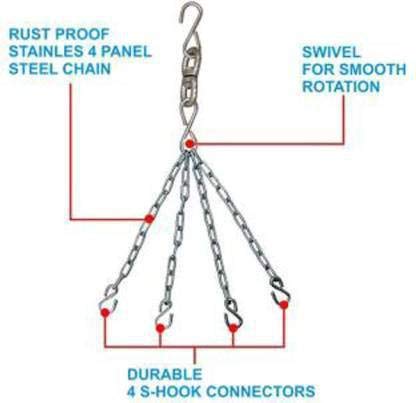 AXG NEW GOAL Heavy Duty Iron Wall Stand for Punching Bag with Stainless Steel Chain 2