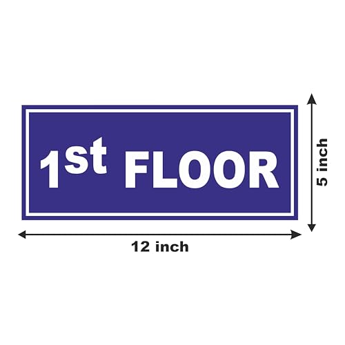 Image of ATTRACTSO - 1st Floor Sign Self Adhesive Laminated Sticker for Home, Office, Shop, Hospital, Hotel, Theatre, Restaurant - 12 inchx5 inch inch (Blue)