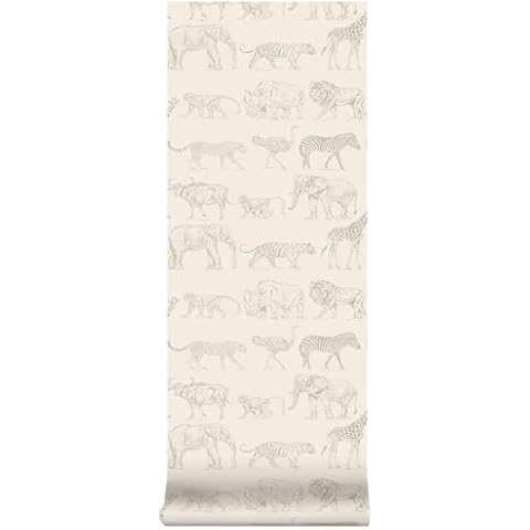Boutique Cream Animal Safari Wallpaper Roll Cover