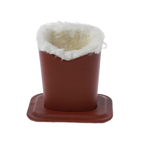 Soporte de gafas para mesita de noche en cuero con forro suave protector