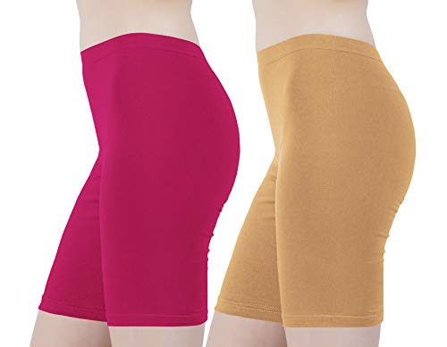 Image of Buy That Trendz Cotton Lycra Tight Fit Stretchable Cycling Shorts Womens | Shorties for Active wear /Exercise /Workout /Yoga /Gym /Cycle /Running Red Grey Combo Pack of 2