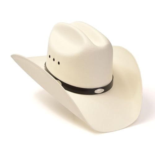 Western Express Men's Classic Cattleman Off White Straw Cowboy Hat - One Size Fits All Kids2