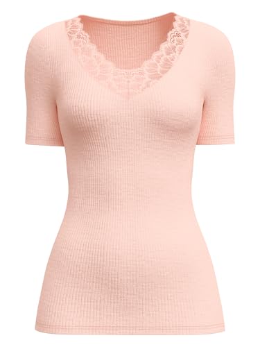 CALIDA Top Donna Manica Corta, Pearl Blush, 46-48