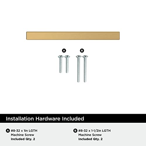 Image of Amerock 25 Pack 3 inch Bar Pulls Square Champagne Bronze Drawer Pull
