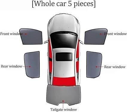 Tendine Tendine parasole per finestrini auto Per Peugeot 3008 2011-2013, tendine parasole laterali e posteriori, tendine parasole magnetiche e traspiranti(‎5pcs-whol)