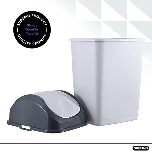 Superio mini caneca de basura de plástico 1.25 gal miniatura 3