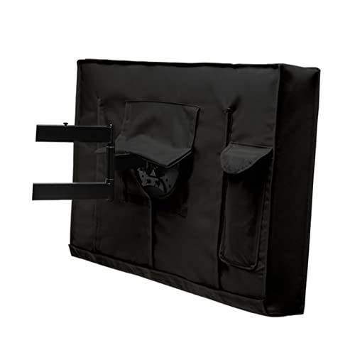 Housse de télévision extérieure noire en tissu Oxford imperméable