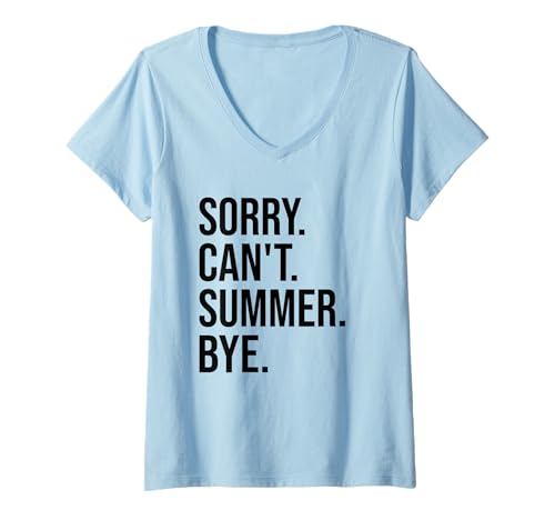 Mujer Sorry Can't Summer Bye Teacher, divertido último día de clases Camiseta Cuello V