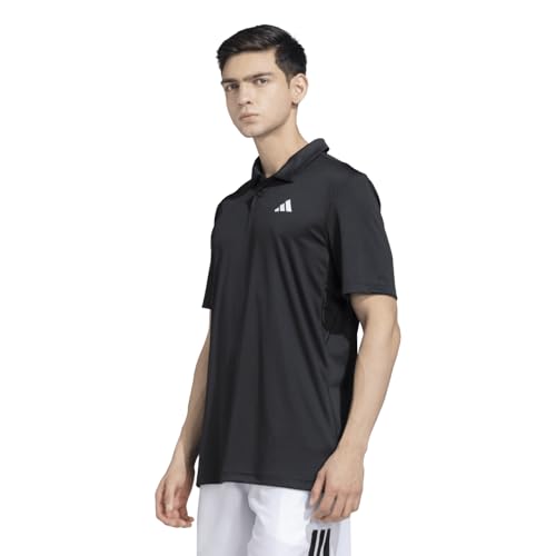 Image of adidas Men's Polyester Geometric Regular Fit Polo Shirt