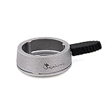 Dschinni The Crown Smokebox mit Handle Silver I Premium Shisha Zubehör I unkomplizierter Kohletransport & Temperatur-Regulierung I hitzebeständig I hitzeisolierender Silikongriff