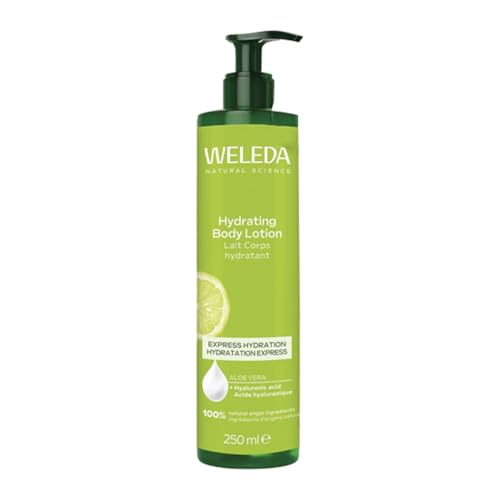 WELEDA - Leche corporal hidratante – +98% de humedad instantánea – prueba de aplicación, 1 aplicación, después de 30 minutos – absorción rápida y textura ligera en la piel – Naturaleza – 250 ml