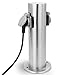 Produktbild Steckdose aussen 2 fach Gartensteckdose Edelstahl rund Stromverteiler Garten Aussensteckdose IP44 Steckdosensäule Energiesäule Outdoor (1)
