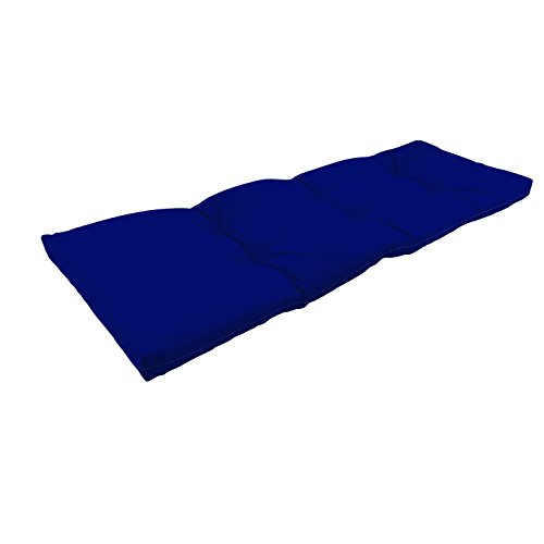 Amazon Custom Furnishings x Easy Way Products 20348 Custom Tufted Knife Edge Bench Cushion, 44" x 17" x 2.5", Fresco Navy