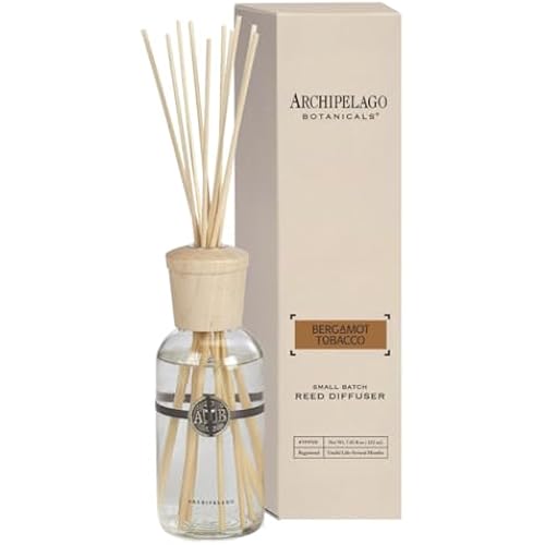 Archipelago Botanicals Bergamot Tobacco Reed Diffuser, 7.85 fl oz
