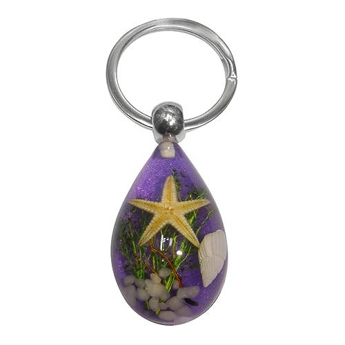 Unique Starfish Resin Luminous Keychain Backpack Decoration Fashion Bag Charm