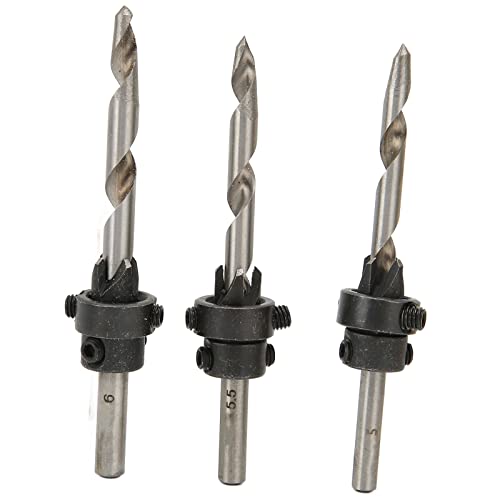 Countersink Drill Bit Set for Wood Counter Sink Bit 7Pcs Countersink Drill Bits Set Woodworking Drilling Tools Carpentry Reamer and 1Pc Hex Wrench - Image 2