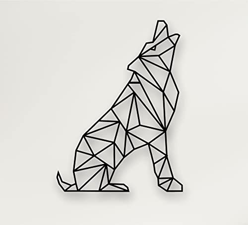 A Bold Industrial Statement Piece With A Majestic Geometric Wolf