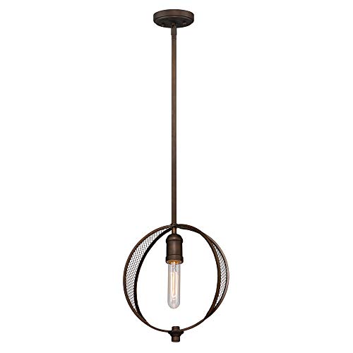 Artcraft Lighting AC10901OB Transitional One Light Pendant from Linden Collection in Bronze/Dark Finish, 11.00x9.75x3.09