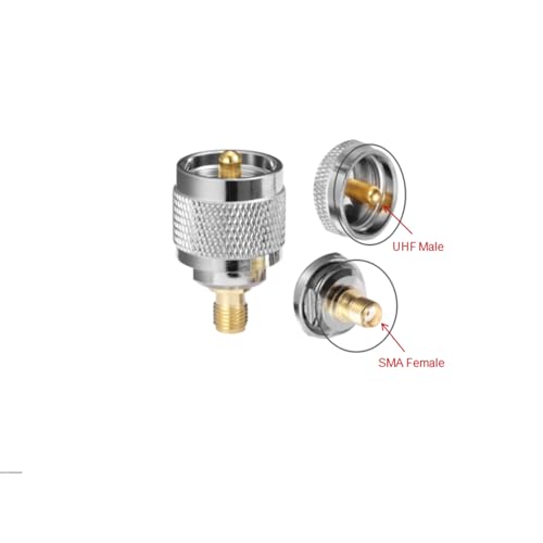 Adaptador UHF macho PL259 a SMA hembra, pack 2 miniatura 3