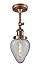 Innovations 201F-AC-G165 1 Light Semi-Flush Mount, Antique Copper