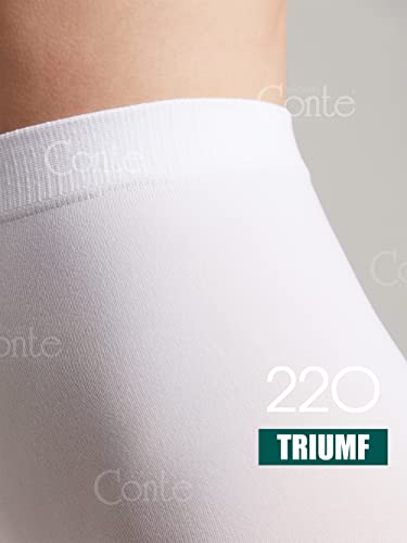Image of Conte Women's Warm Thick Full Length Black Winter Tights 220 Denier - Triumf