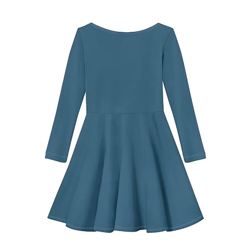 Showudesigns Fashionable Girls Dress 3-16 Years Old Kids Casual Long Sleeve Dress2