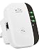 Produktbild HuaMulan WLAN Repeater, WLAN Verstärker 300Mbit/s 2,4GHz WiFi Repeater mit Repeater Modus/AccessPoint/WPS/LAN-Port Funktion WiFi Range Extender Fur Großer Raum Villa Garten