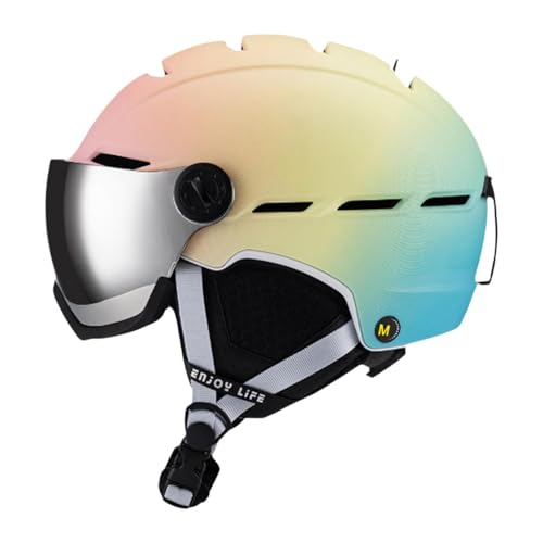 Casco de esquí y snowboard con gafas de nieve integradas para deportes de invierno