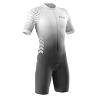 Triathlon Anzug Herren,Trisuit Einteiler,Einteiliges Radtrikot,Gepolstert einteilig Trisuit Bike Short Trisuit Einteiler für Wettkampf,Herren Fahrrad Skinsuit (Typ-10,XL)