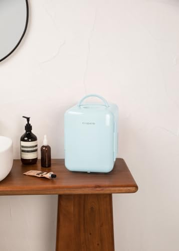 CREATE / FRIDGE MINI BOX/Mini frigorífico para cosméticos azul pastel/Diseño retro, función frío y calor, capacidad de 4L, fácil de transportar, 48W - Imagen 7