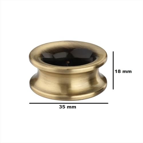 Image of Kunal Premium Antique Brass Round Cabinet Knobs | 35mm Vintage Furniture Drawer Pulls | Concave Hollow Design Hardware for Wardrobes, Cupboards, and Nightstands | Elegant Brushed Antique Finish