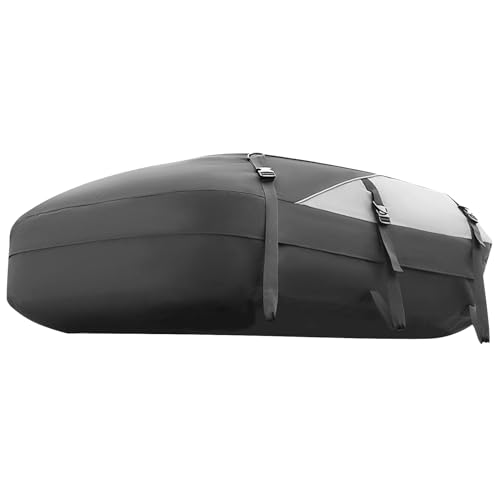 WODHMIEY Cofre Techo Coche Impermeable con 2 Correas y 6 Ganchos de Puerta, Baúl Coche Techo Universal con Bloqueo de Contraseña (M 130 * 100 * 43cm)