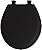 Mayfair 46EC 047 Molded Wood Toilet Seat with Lift-Off Hinges, Round, Black