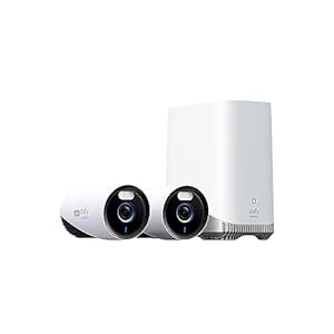 eufy Security eufyCam E330 (Professional) 2-Cam Kit, 4K Outdoor Security Camera System, 24/7 Recording, Plug-in, Wi-Fi NVR, Face Recognition AI, 10CH, Local Storage, No Monthly Fee