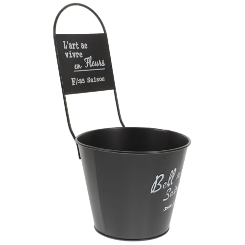 Pot de fleurs rétro en fer forgé durable au design intemporel - 2