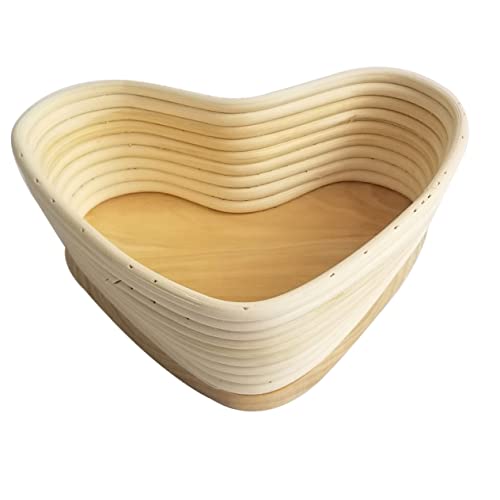 BRIGHTFUFU Baking Basket Linen Suits Potato Bread Rising Bowl Basket Bread Making Kit Heart Shaped Baskets Proofing Basket Clay Mold Bread Making Tool Loaf Heart-shaped Bamboo Accessories