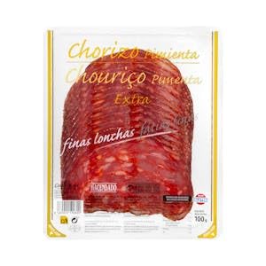 Chorizo extra pimienta Hacendado finas lonchas Paquete 100 g Pack 2
