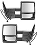 HuaZo Automotive Towing Mirrors,Tow Mirror Power Heated Puddle Textured Black Pair 2L1Z17682BAA 2L1Z17683BAA Front Left Right, Driver Side 【HuaZo AutoParts】