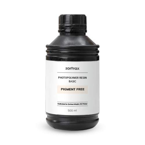 Zortrax Photopolymer Resin Basic - Pigment Free for Inkspire Printer-500ml