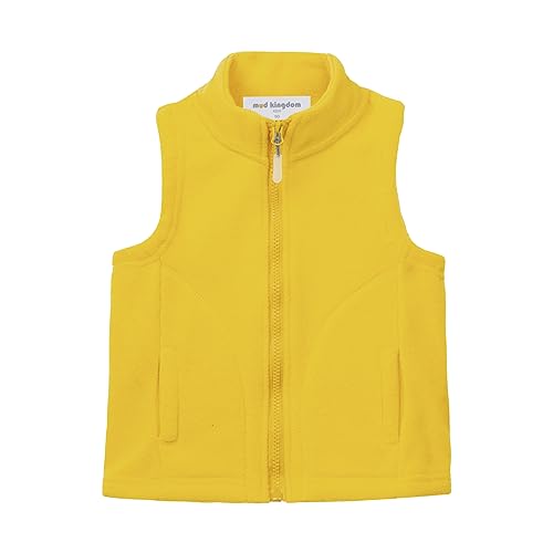 Image of Mud Kingdom Boys Girls Polar Fleece Vest Jacket Ligntweight Plain Vest Full Zipper Sleeveless