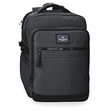 Pepe Jeans Whitton Mochila para Portátil 15,6 Pulgadas Negro 30x42x14,5 cms Piel Sintética y Poliéster by Joumma Bags