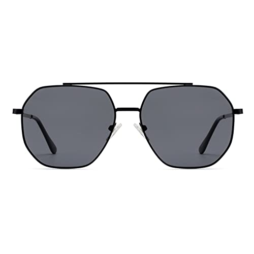 Polarized Aviator Sunglasses for Men Women Trendy 2025, Retro Hexagonal Sun Glasses UV Protection Shades VF22072