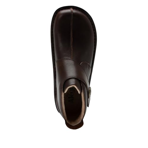 Alegria Womens Caiti Java Leather Ankle Boots 7-7.5 Wide Width US4
