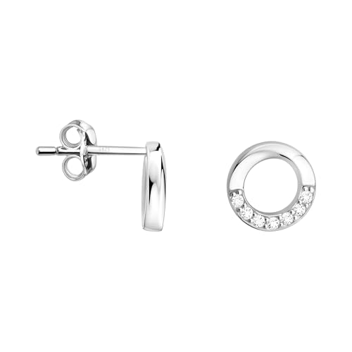 Pendientes para mujeres de círculo SOFIA MILANI plata 925 con circonitas