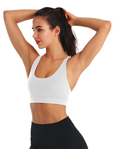 Image of OYANUS Sports Bras for Women Sexy Crisscross Back Padded Strappy Workout Bras Medium Support Yoga Bra with Removable Cups