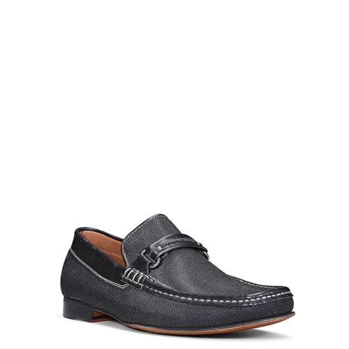 Image of Donald Pliner Donnie Men's Slip-On Loafer - Stacked Heel - Classic Dress Loafers for Men, Memory Foam Insole, Slip-On Shoes for Men, Comfortable Dress Shoes