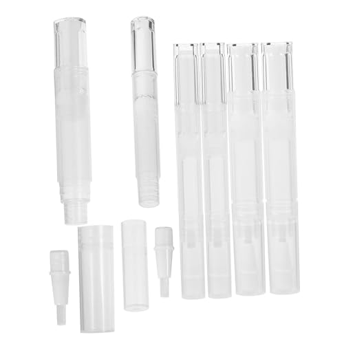 MAJORMENCH 6 piezas Vacías para Aceite de Cutículas Transparente Pincel Antigoteo Recargables para Cuidado de Uñas Portátiles y Resistentes