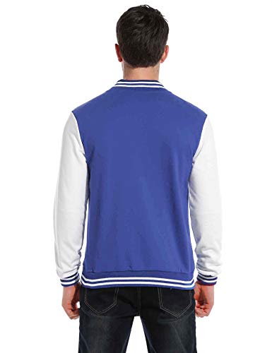 Image of COOFANDY Mens Slim Fit Varsity Baseball Jacket Bomber Cotton Premium Jackets